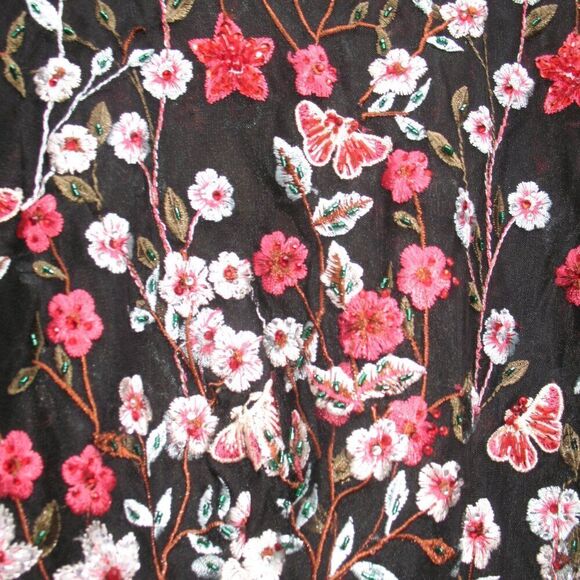 Mac Duggal $798 EMBELLISHED BUTTERFLY TEA LENGTH A LINE DRESS 20323 - Picture 10 of 16